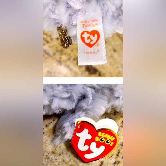 Ty Beenie Baby Boos Owlette NWT Stuffed Animal Plush Stuffie Kids Toy 6" Owl - Picture 5 of 14